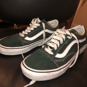 Womens Green Suede Old Skool Vans